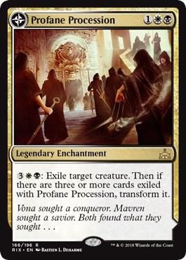 Profane Procession 166 card from Rivals of Ixalan