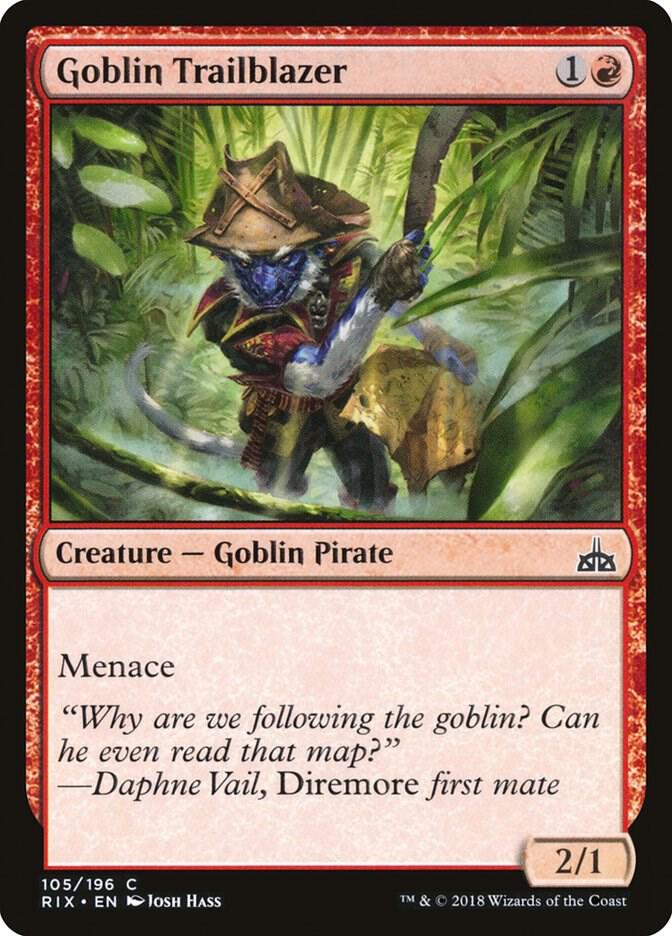 Goblin Trailblazer 105 card from Rivals of Ixalan