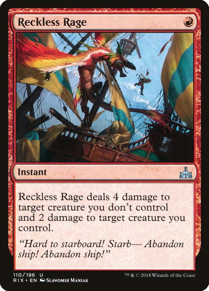 Reckless Rage 110 card from Rivals of Ixalan