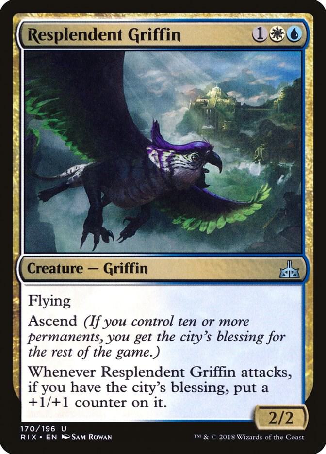 Resplendent Griffin 170 card from Rivals of Ixalan