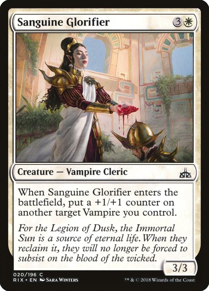 Sanguine Glorifier 20 card from Rivals of Ixalan