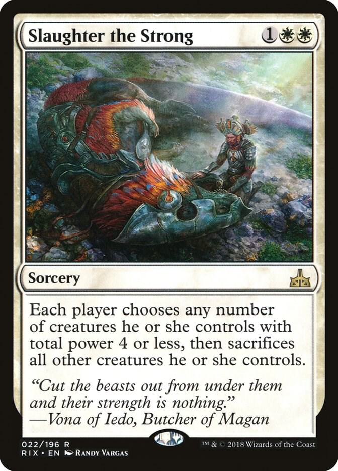 Slaughter the Strong 22 card from Rivals of Ixalan