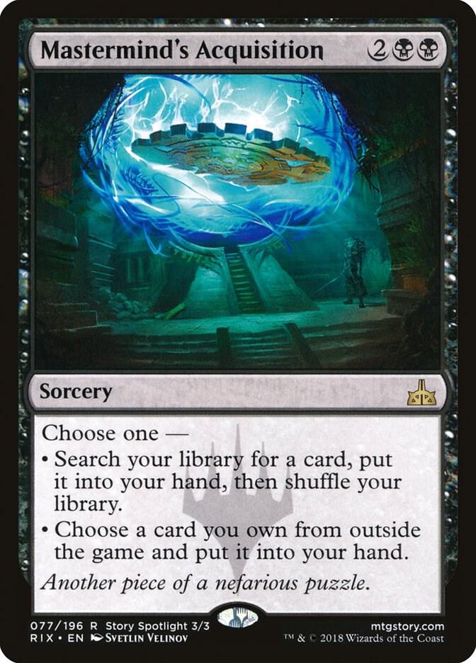 Mastermind's Acquisition 77 card from Rivals of Ixalan