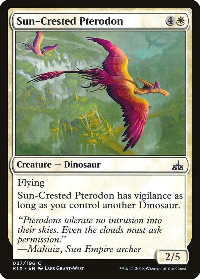 Sun-Crested Pterodon 27 card from Rivals of Ixalan