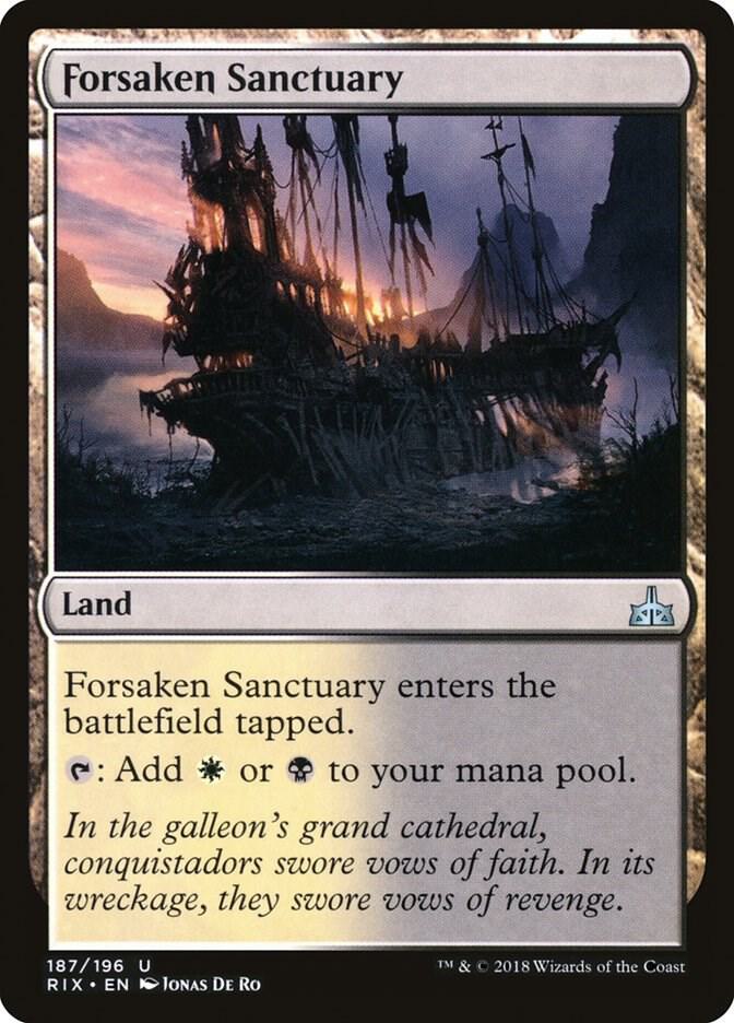 Forsaken Sanctuary 187 card from Rivals of Ixalan