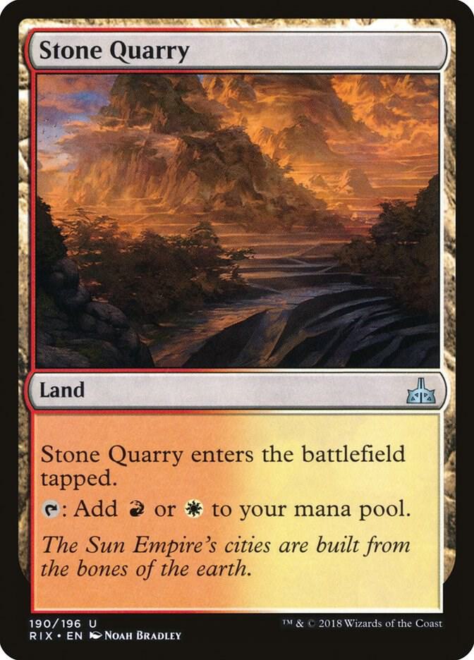 Stone Quarry 190 card from Rivals of Ixalan