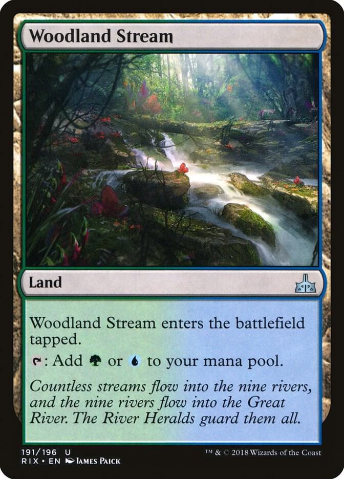 Woodland Stream 191 card from Rivals of Ixalan