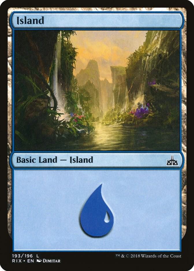 Island 193 card from Rivals of Ixalan