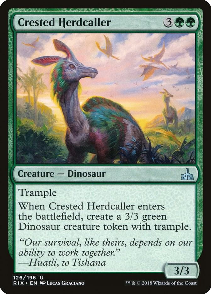 Crested Herdcaller 126 card from Rivals of Ixalan