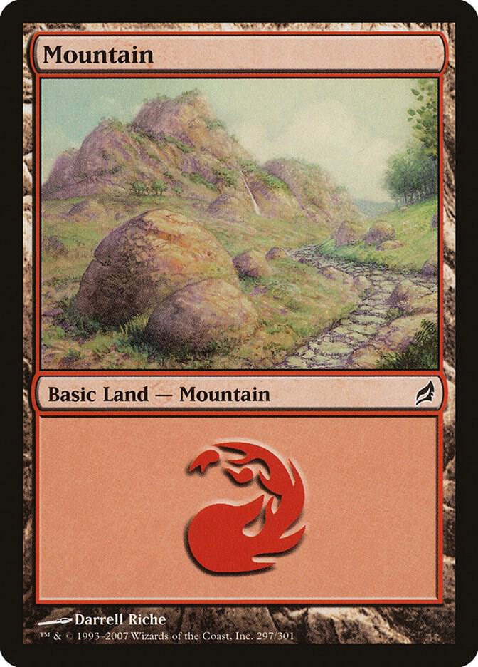 Mountain 297 card from Lorwyn