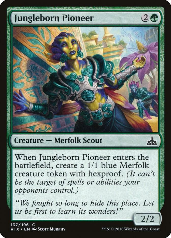 Jungleborn Pioneer 137 card from Rivals of Ixalan