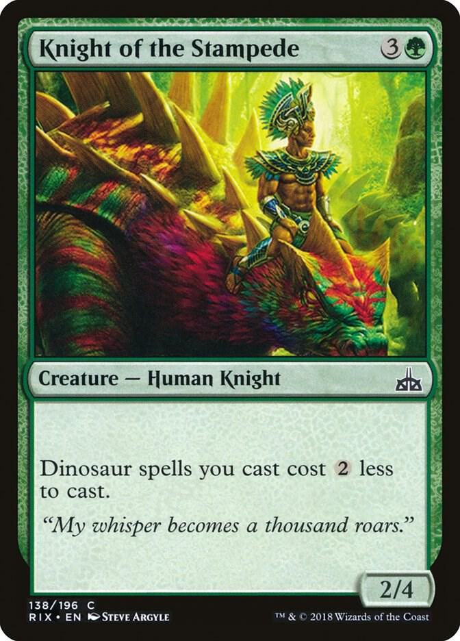Knight of the Stampede 138 card from Rivals of Ixalan