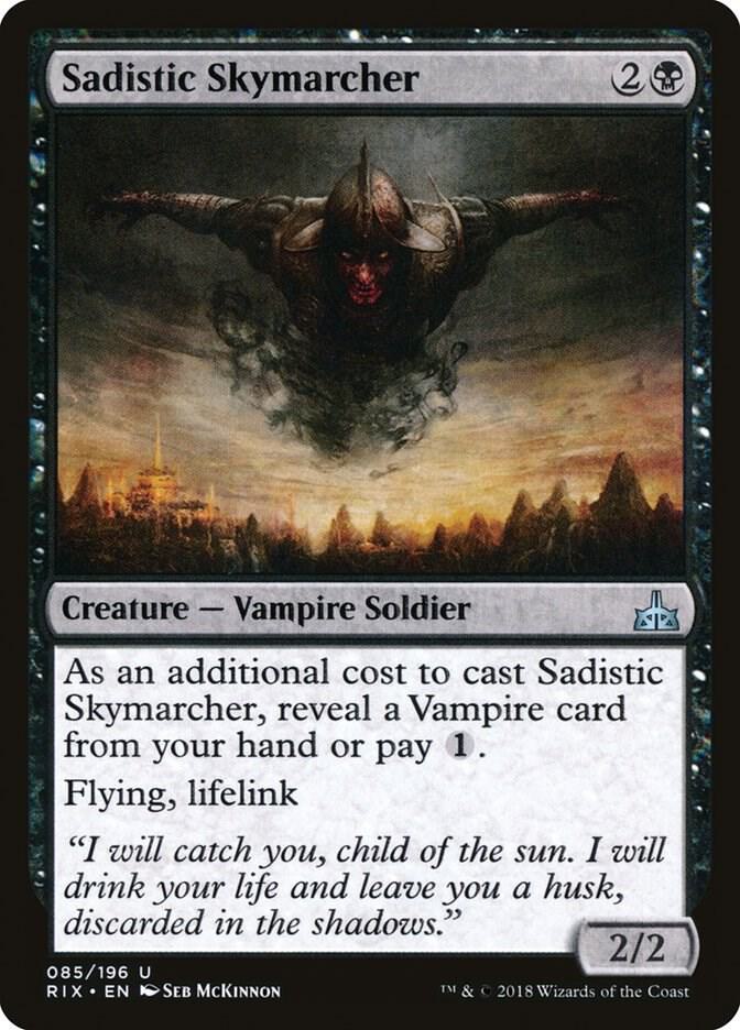 Sadistic Skymarcher 85 card from Rivals of Ixalan