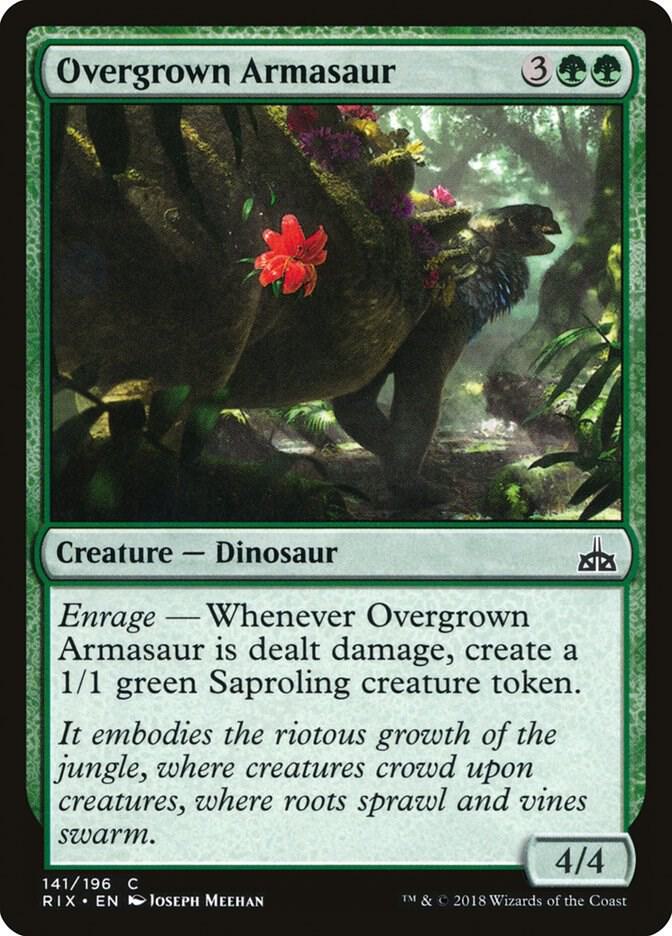 Overgrown Armasaur 141 card from Rivals of Ixalan