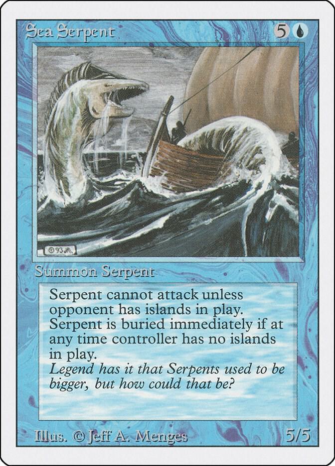 Sea Serpent card from Revised Edition