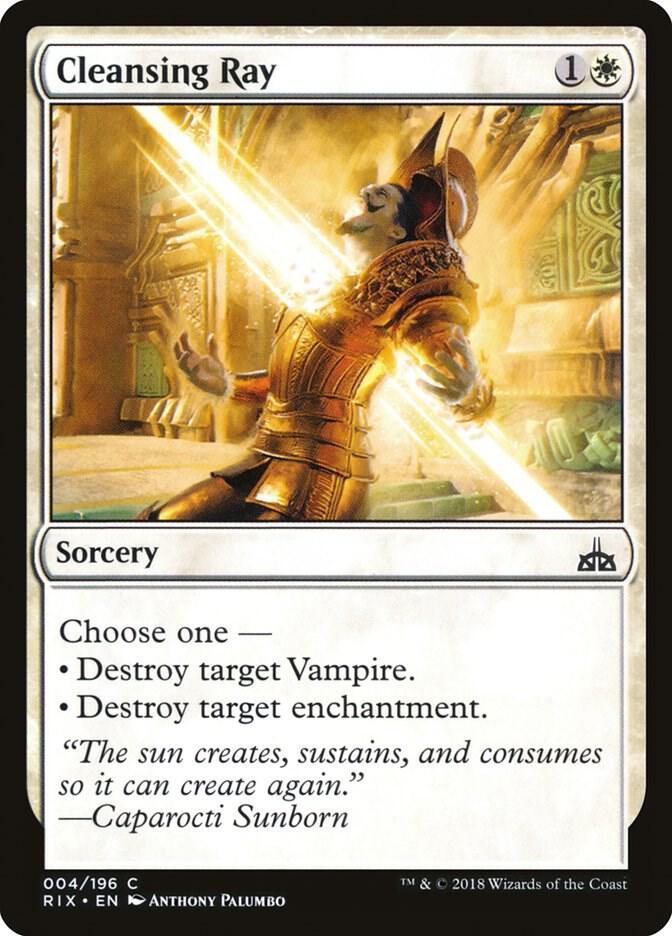 Cleansing Ray 4 card from Rivals of Ixalan