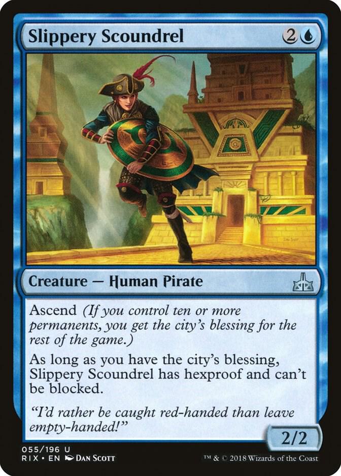 Slippery Scoundrel 55 card from Rivals of Ixalan
