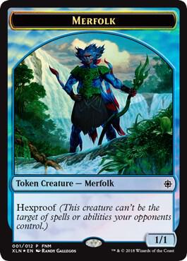 Merfolk // Treasure Double-Sided Token 1 card from FNM Promos