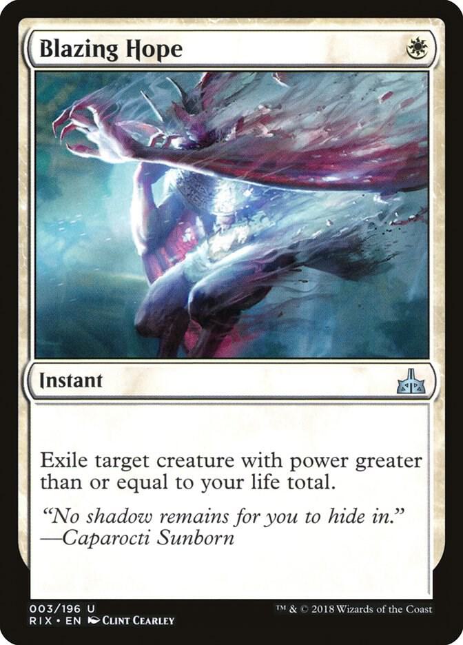 Blazing Hope 3 card from Rivals of Ixalan