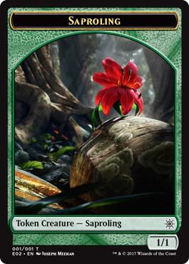 Saproling // Treasure Double-Sided Token 1 // 7 card from Explorers of Ixalan