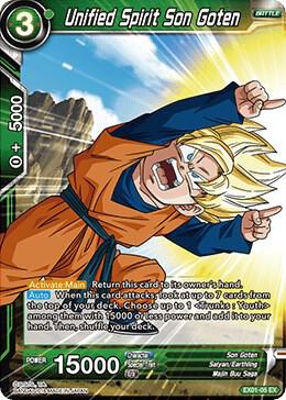 Unified Spirit Son Goten (Foil) EX01-05 card from Expansion Deck Box Set 01: Mighty Heroes