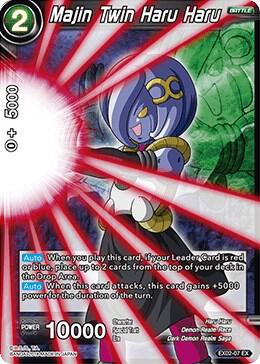 Majin Twin Haru Haru (Foil) EX02-07 card from Expansion Deck Box Set 02: Dark Demon's Villains