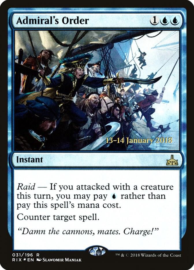 Admiral's Order 31 card from Prerelease Cards