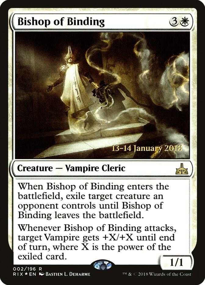 Bishop of Binding 2 card from Prerelease Cards