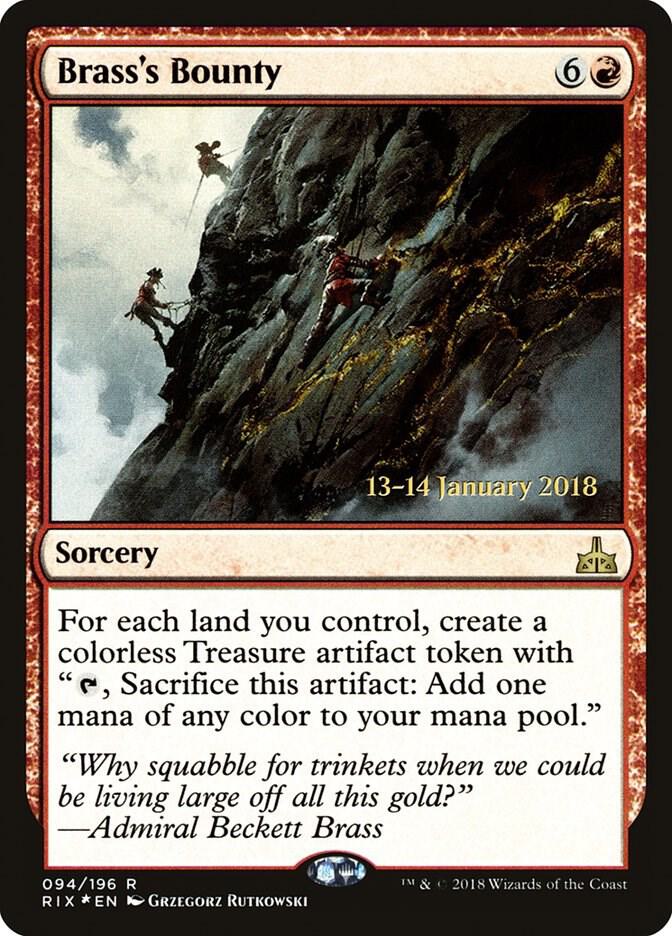 Brass's Bounty (RIX) 94 card from Prerelease Cards