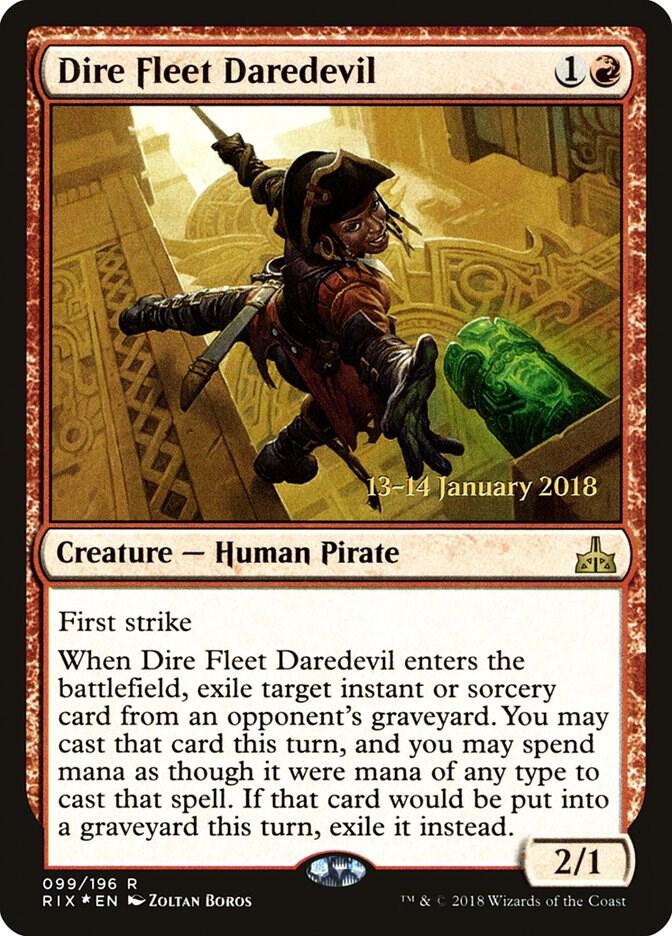 Dire Fleet Daredevil 99 card from Prerelease Cards