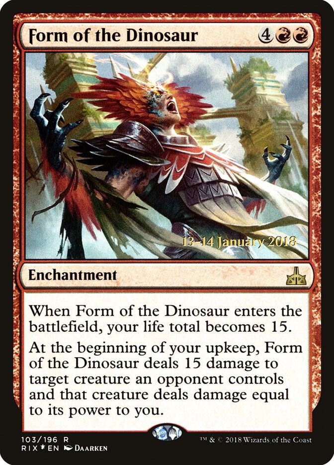 Form of the Dinosaur 103 card from Prerelease Cards