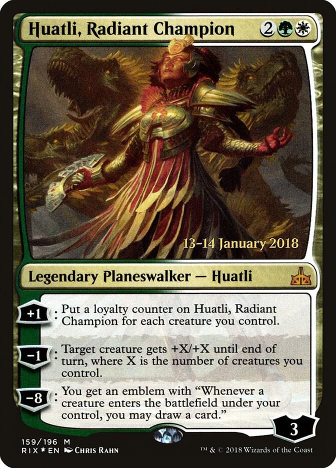 Huatli, Radiant Champion 159 card from Prerelease Cards