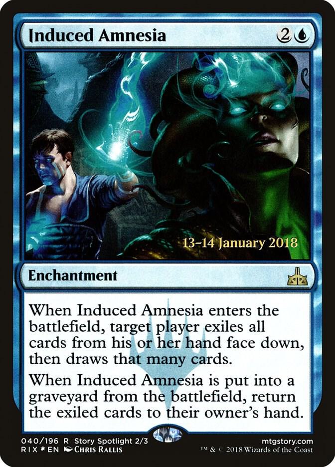 Induced Amnesia 40 card from Prerelease Cards