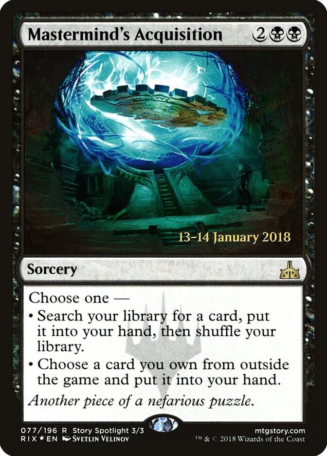 Mastermind's Acquisition 77 card from Prerelease Cards
