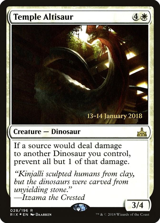 Temple Altisaur 28 card from Prerelease Cards