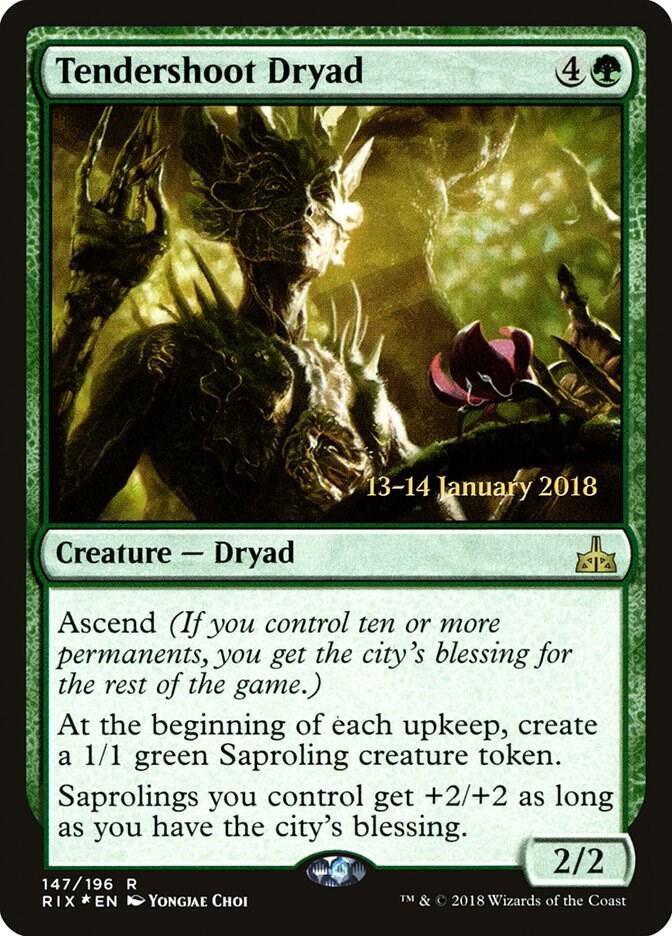 Tendershoot Dryad 147 card from Prerelease Cards