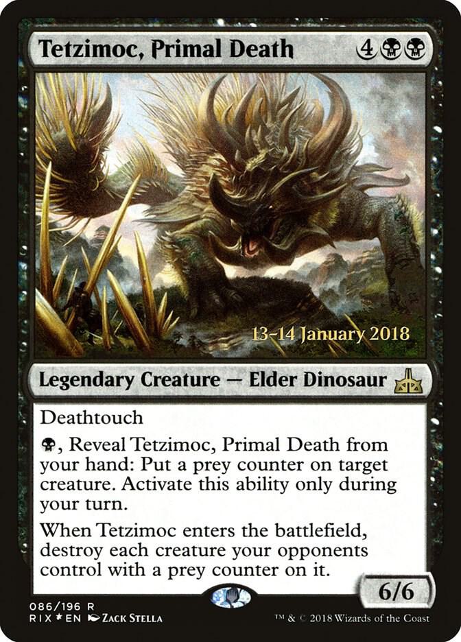 Tetzimoc, Primal Death 86 card from Prerelease Cards