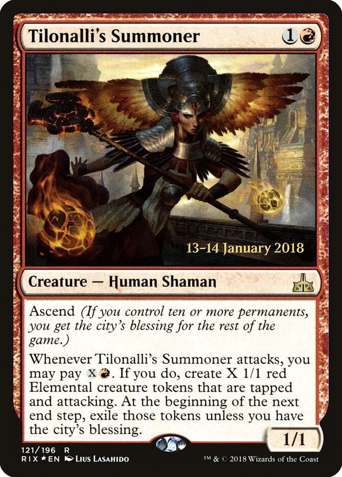 Tilonalli's Summoner 121 card from Prerelease Cards