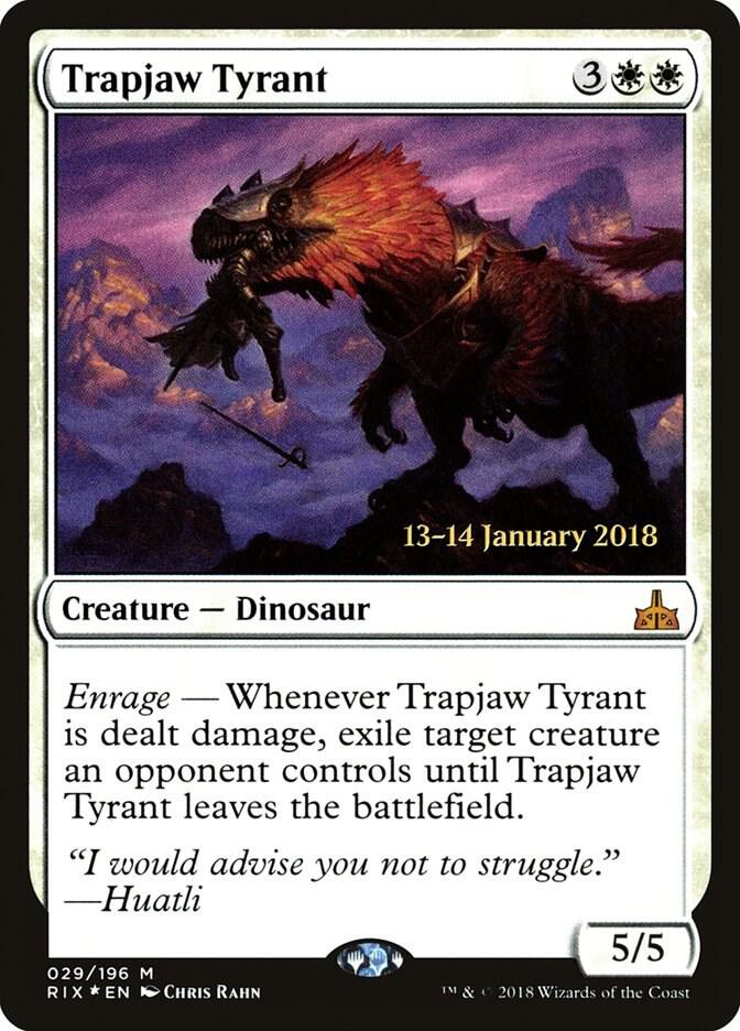 Trapjaw Tyrant 29 card from Prerelease Cards