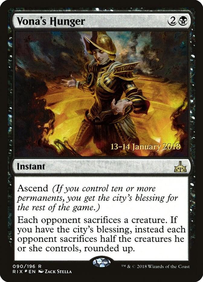 Vona's Hunger 90 card from Prerelease Cards