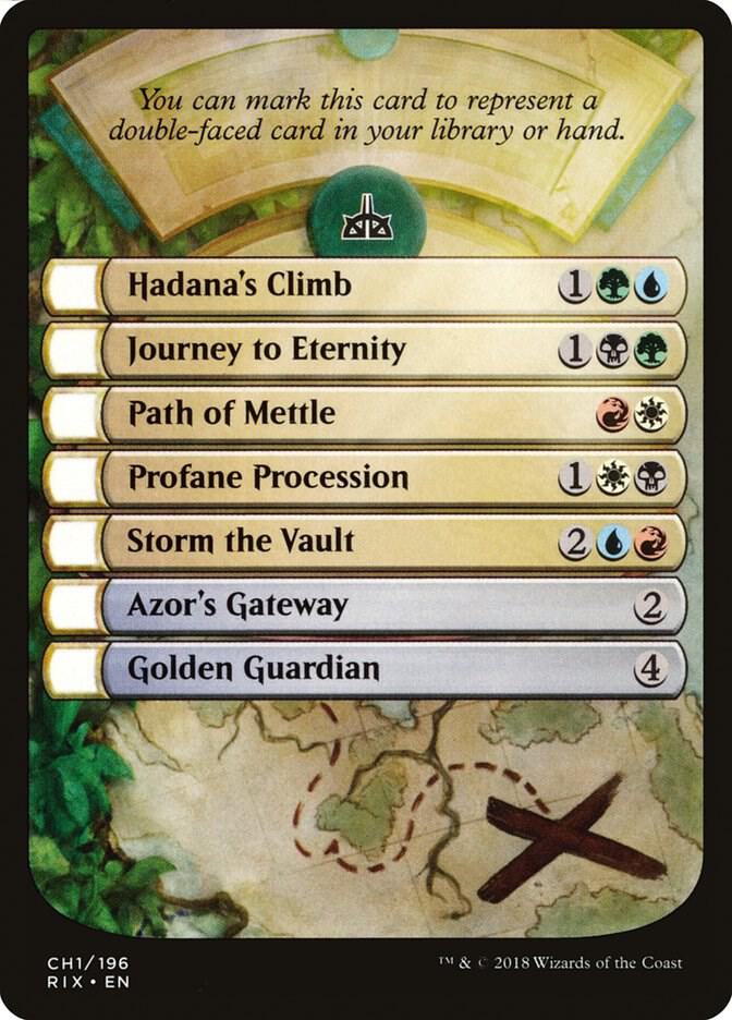 Checklist Card - Rivals of Ixalan CH1 card from Rivals of Ixalan