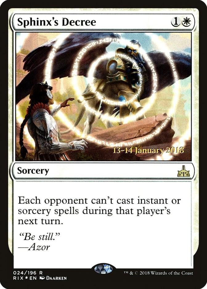 Sphinx's Decree 24 card from Prerelease Cards