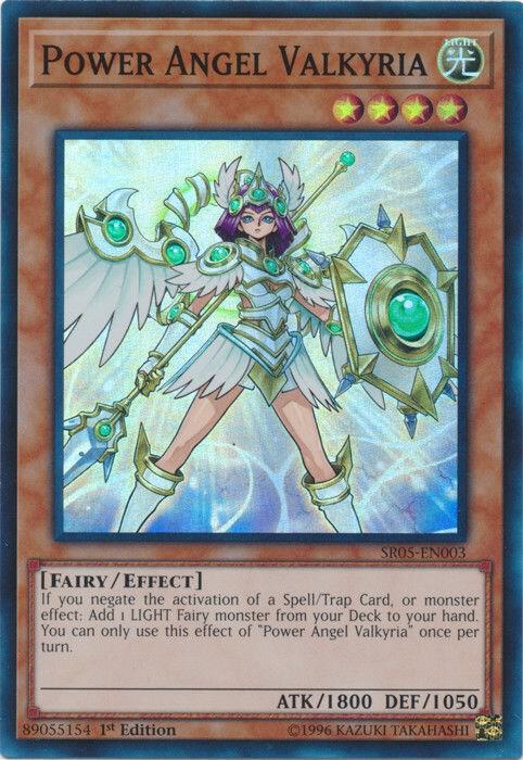Power Angel Valkyria SR05-EN003 card from Structure Deck: Wave of Light