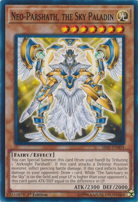 Neo-Parshath, the Sky Paladin SR05-EN004 card from Structure Deck: Wave of Light