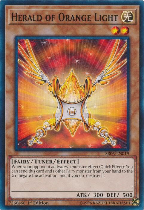 Herald of Orange Light SR05-EN019 card from Structure Deck: Wave of Light
