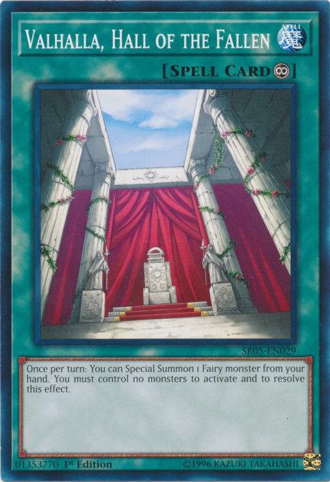 Valhalla, Hall of the Fallen SR05-EN029 card from Structure Deck: Wave of Light