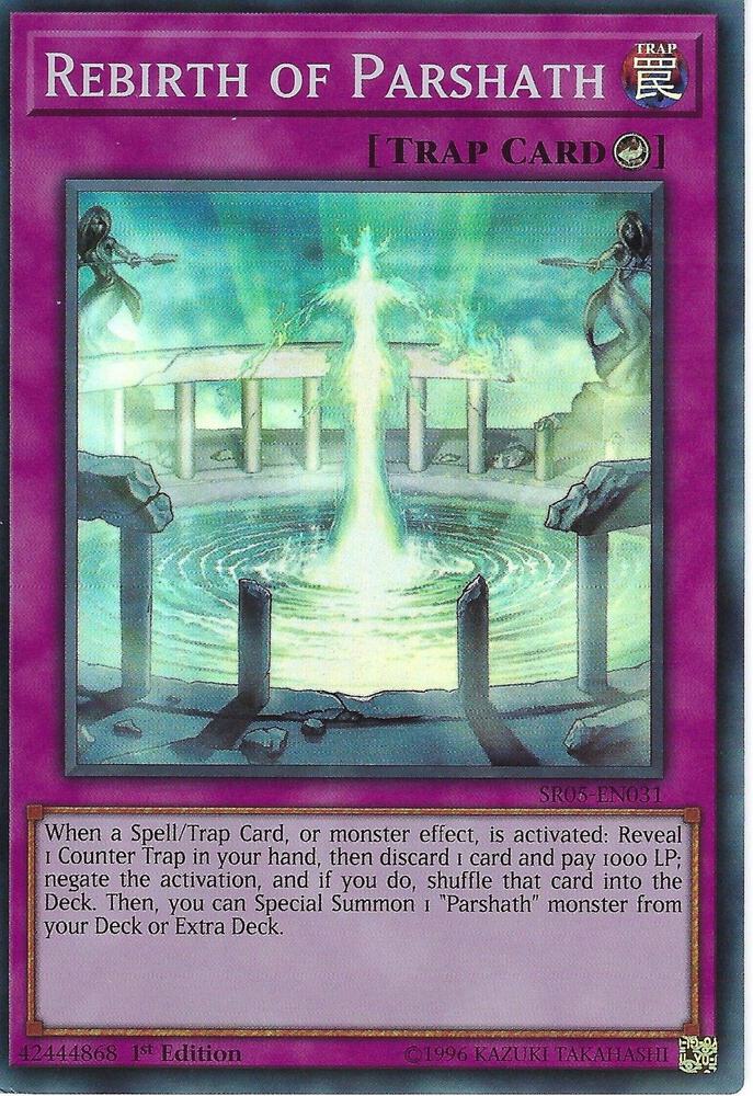Rebirth of Parshath SR05-EN031 card from Structure Deck: Wave of Light