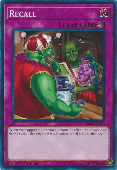 Recall SR05-EN040 card from Structure Deck: Wave of Light