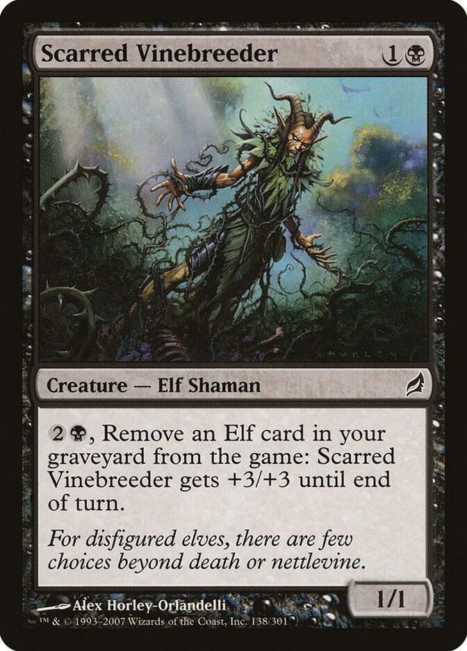 Scarred Vinebreeder 138 card from Lorwyn