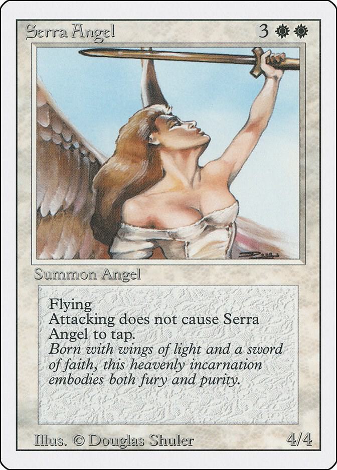 Serra Angel card from Revised Edition